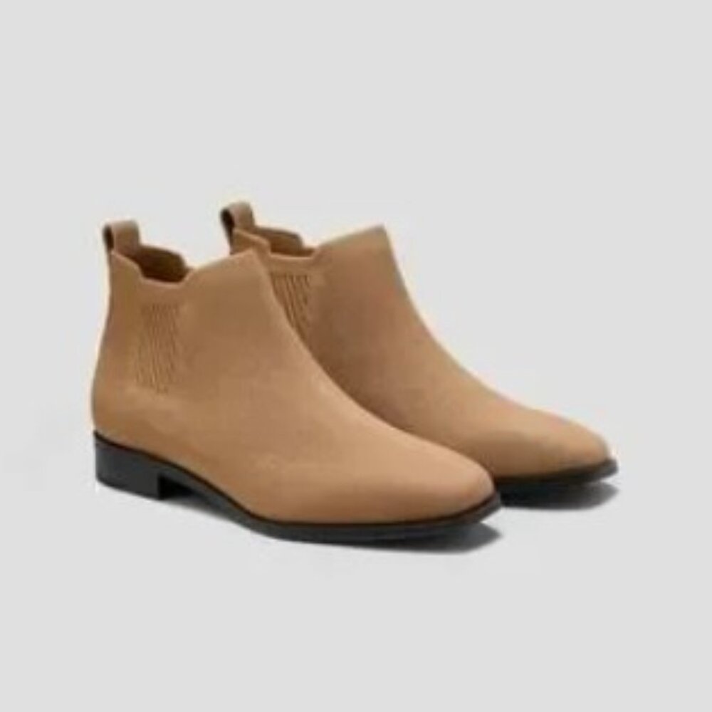 Vivaia Square-Toe Water-Repellent Ankle Boots (Ryan Pro)-Nutmeg-40.5